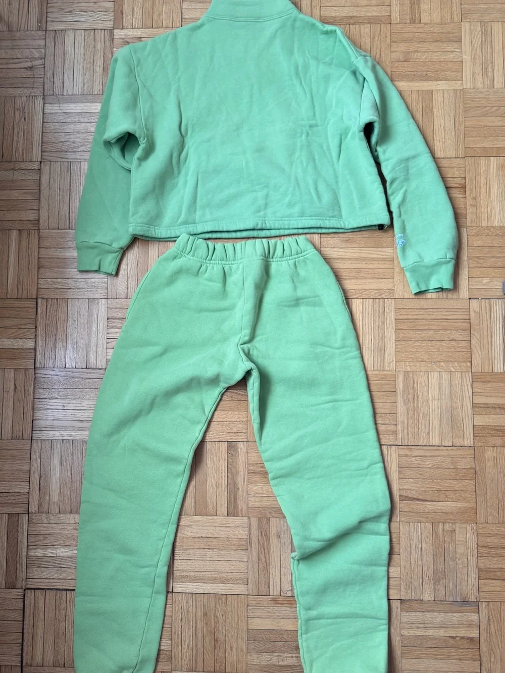 SET Active Women's Green Fleece Half-Zip & Jogger Set XS